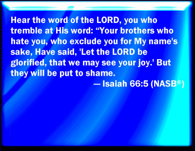 Bible Verse Powerpoint Slides for Isaiah 66:5