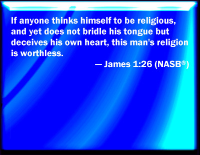 Bible Verse Powerpoint Slides for James 1:26