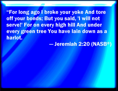 Bible Verse Powerpoint Slides for Jeremiah 2:20