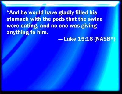 Bible Verse Powerpoint Slides for Luke 15:16