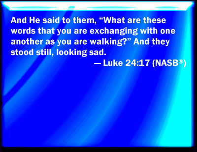 Bible Verse Powerpoint Slides for Luke 24:17