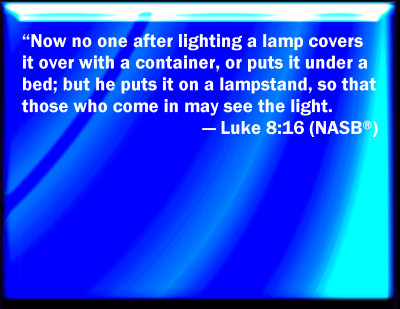 Bible Verse Powerpoint Slides for Luke 8:16