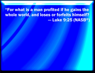 Bible Verse Powerpoint Slides for Luke 9:25