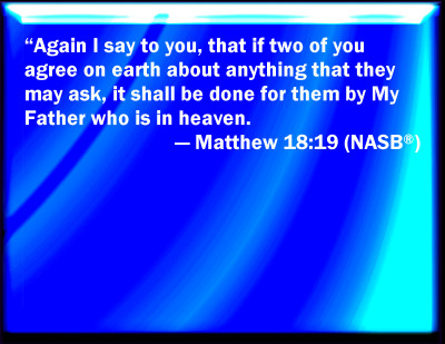 Bible Verse Powerpoint Slides for Matthew 18:19