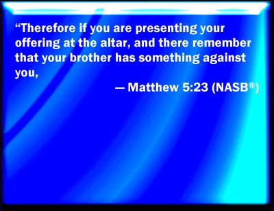 Bible Verse Powerpoint Slides for Matthew 5:23