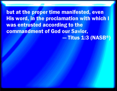 Bible Verse Powerpoint Slides for Titus 1:3