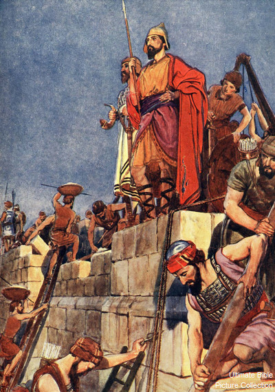 Nehemiah 3 Bible Pictures: Nehemiah rebuilds the walls of ...