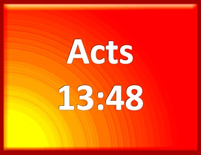 Bible Verse Powerpoint Slides for Acts 13:48