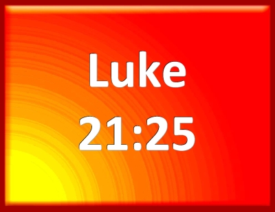 Bible Verse Powerpoint Slides for Luke 21:25